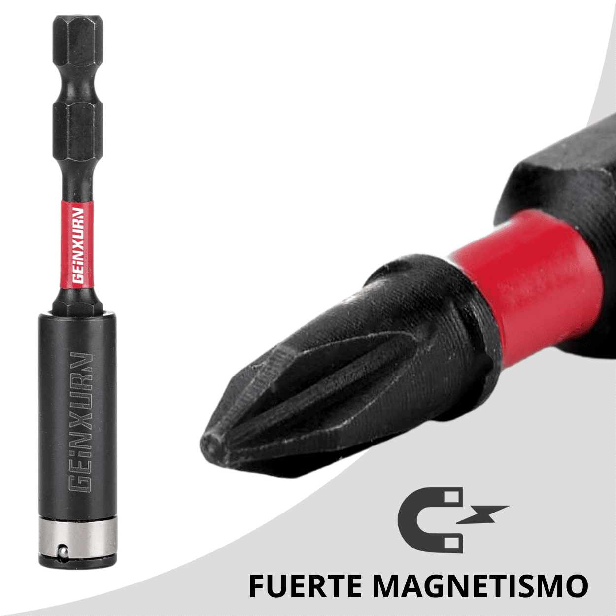 Punta de Impacto PZ2 x 25 mm Rojo & Guía Magnética LOCK de 75 mm – COD:100429 - 100297