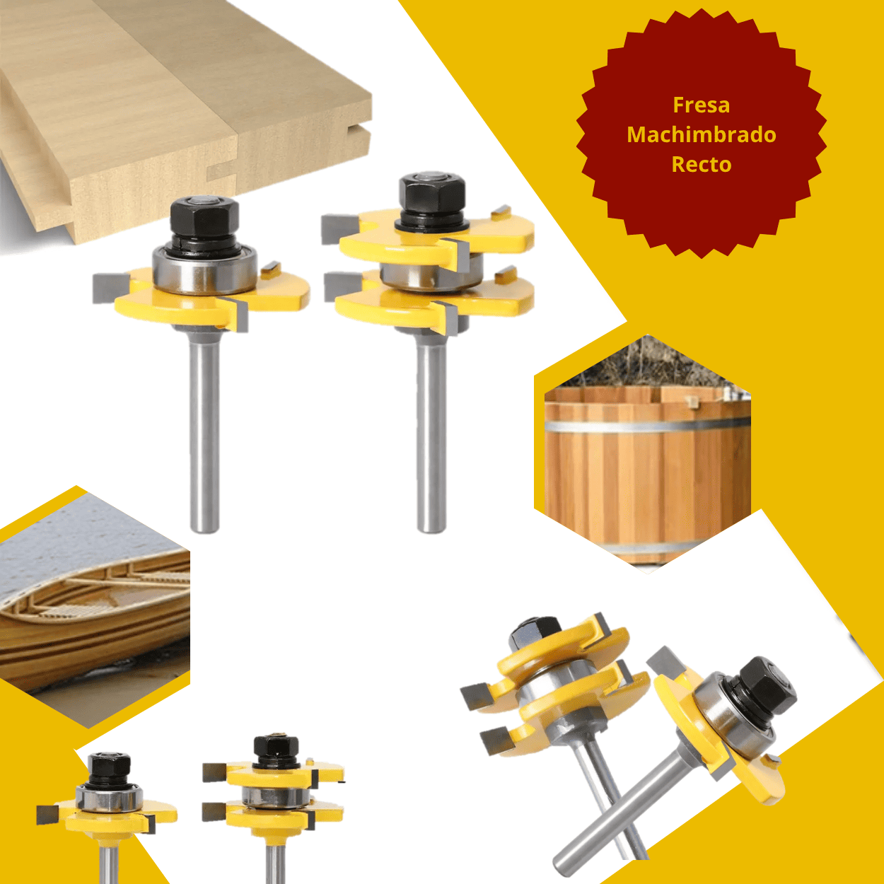 FRESA MACHIMBRADO RECTO VAST 1/4 - COD:100275