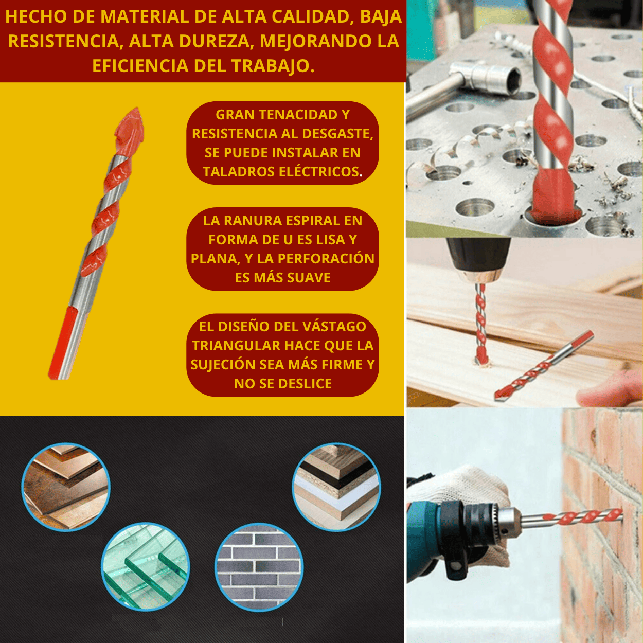 BROCA MULTIUSOS TRIANGULARES DE 3MM - COD:100114