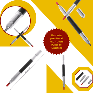 MARCADOR PARA METAL PRO – Doble Punta de Tungsteno - COD:100346