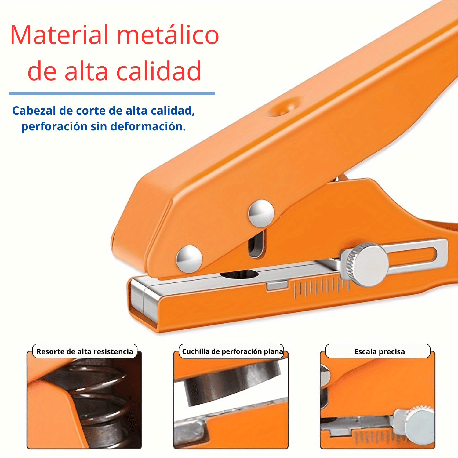 PERFORADORA DE CANTOS 8MM - NARANJA - COD:100368