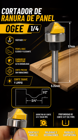 CORTADOR DE RANURA DE PANEL OGEE 1/4 - COD: 100337