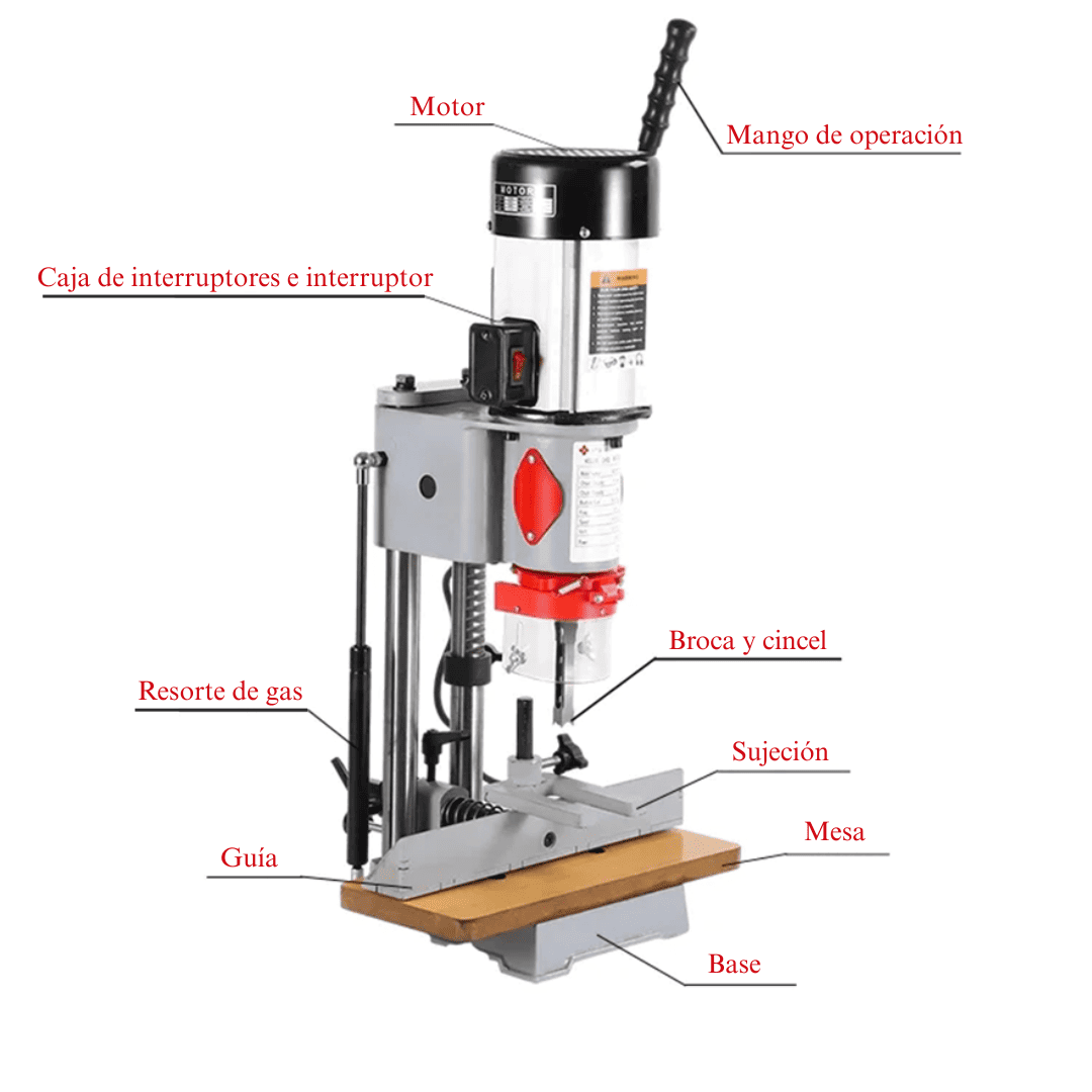 Máquina Escopleadora 3 en 1 para Perforacion Cuadrados 6 A 16mm -COD:100342
