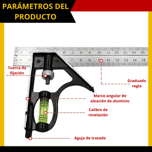 ESCUADRA COMBINACIÓN 15CM - COD:100207