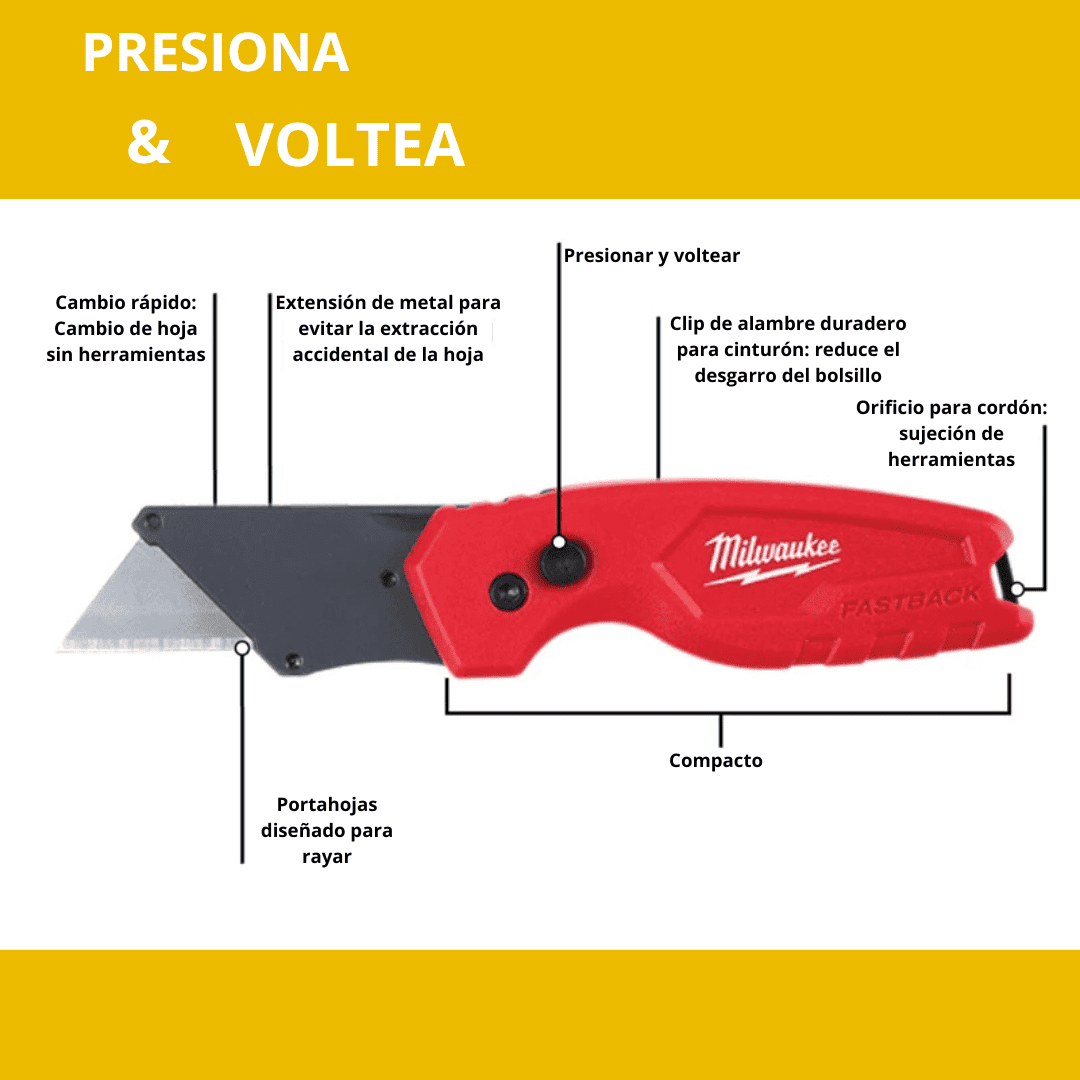 MILWAUKKE CUTTER CUCHILLA METÁLICO & MILWAUKEE NAVAJA MULTIUSOS 6 EN 1 - (COD:100168 - 100359)