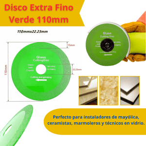 DISCO EXTRA FINO VERDE 110MM - COD:100193