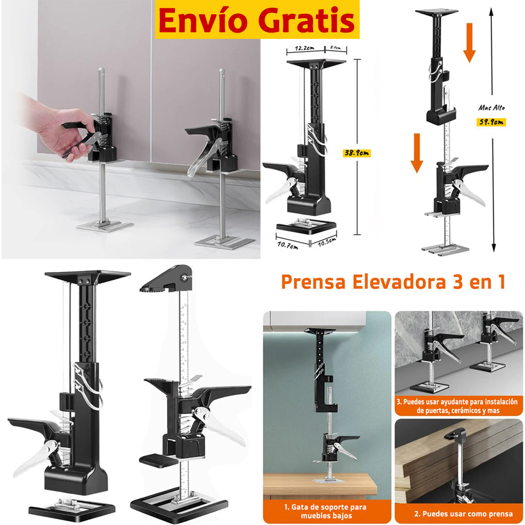 PRENSA ELEVADOR 3 EN 1 MULTIUSO PRO CAPACIDAD DE 200 KG - COD:100579