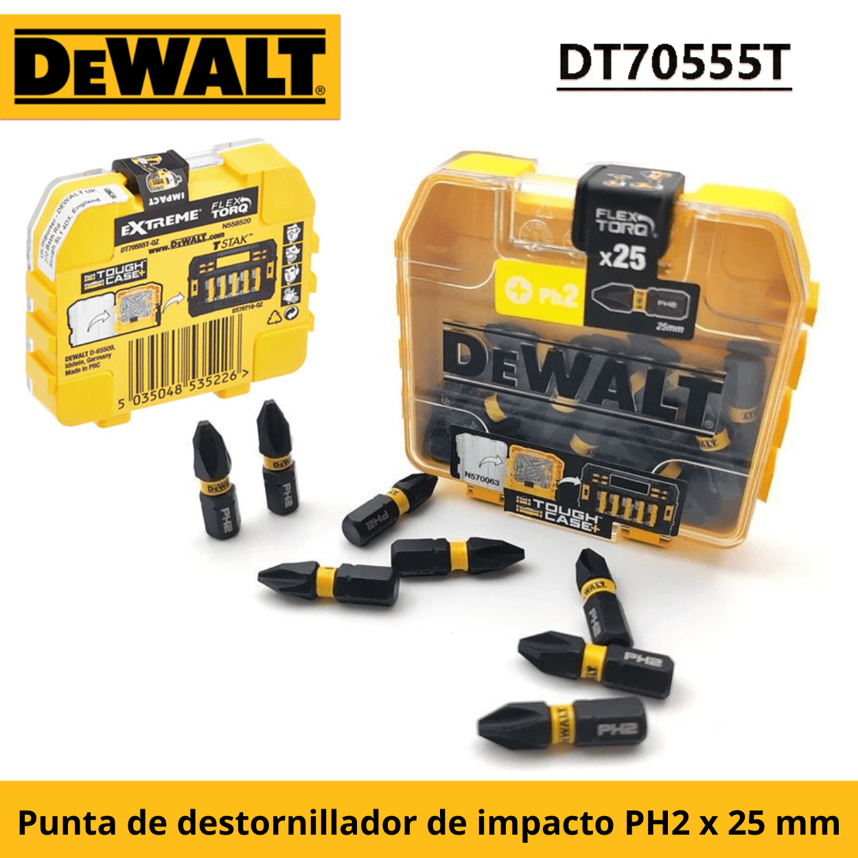 DEWALT PUNTA IMPACTO PH2X25mm - COD:100424