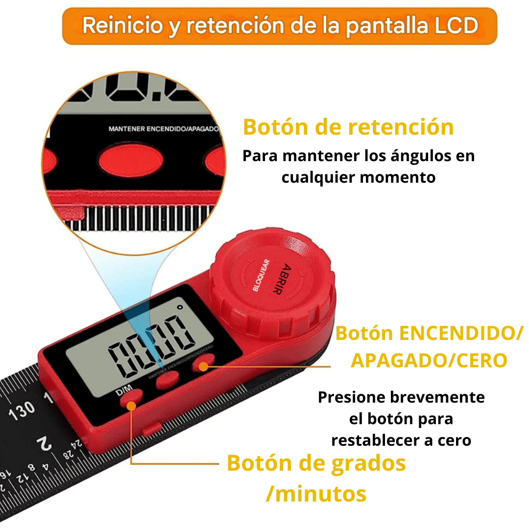 GONIÓMETRO DIGITAL DE 12” - ABS - COD:100286