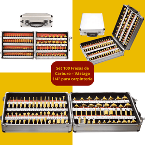 SET 100 FRESAS VASTAGO 1/4 - COD:100471