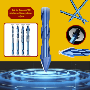 SET 4 BROCAS PRO MULTIUSOS TRIANGULARES - COD:100118