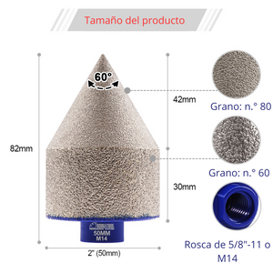 BROCA CÓNICA PRO DIAMANTADA 2” - COD:100084