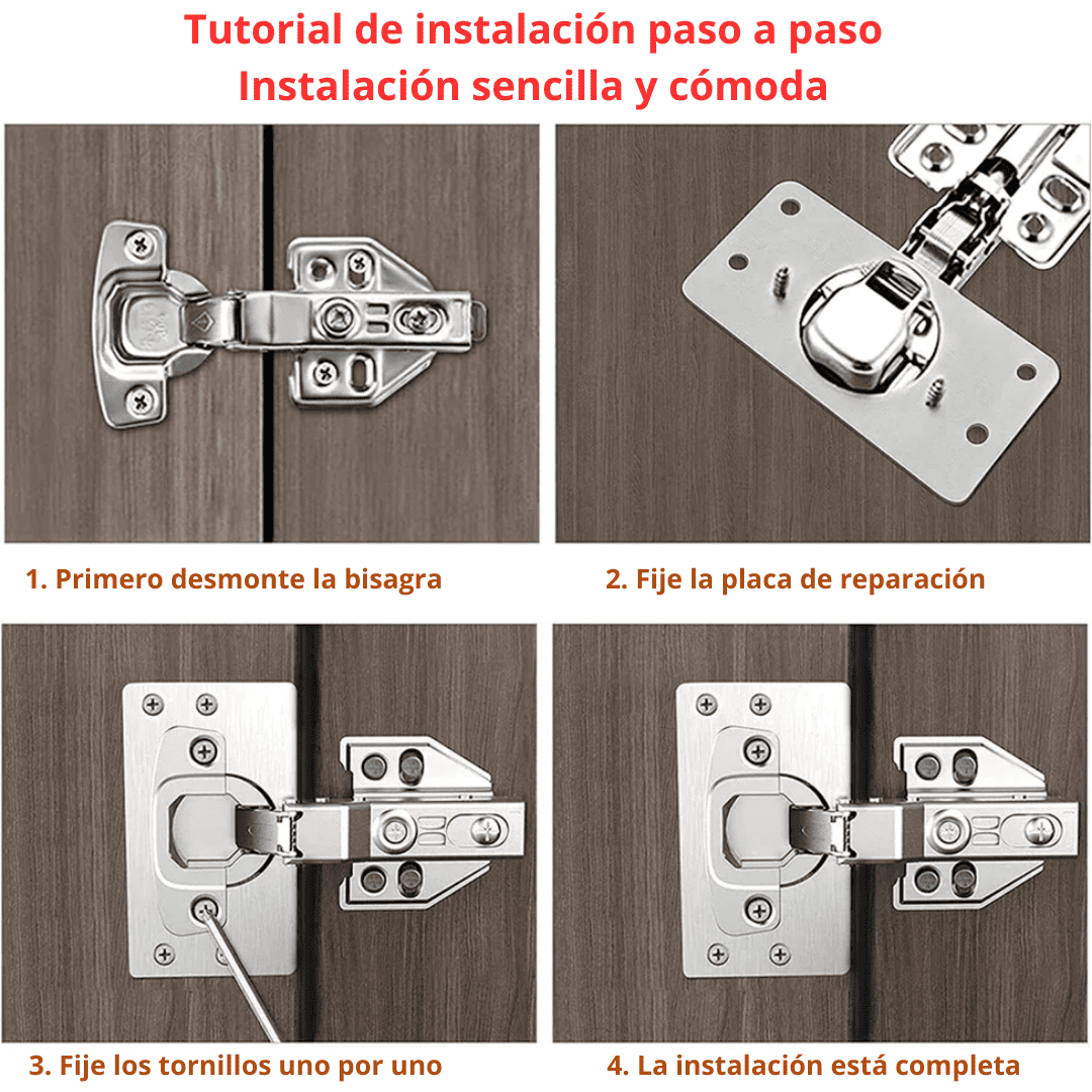 PAR DE PLACA REPARACIÓN PARA BISAGRAGRAS - COD:100003