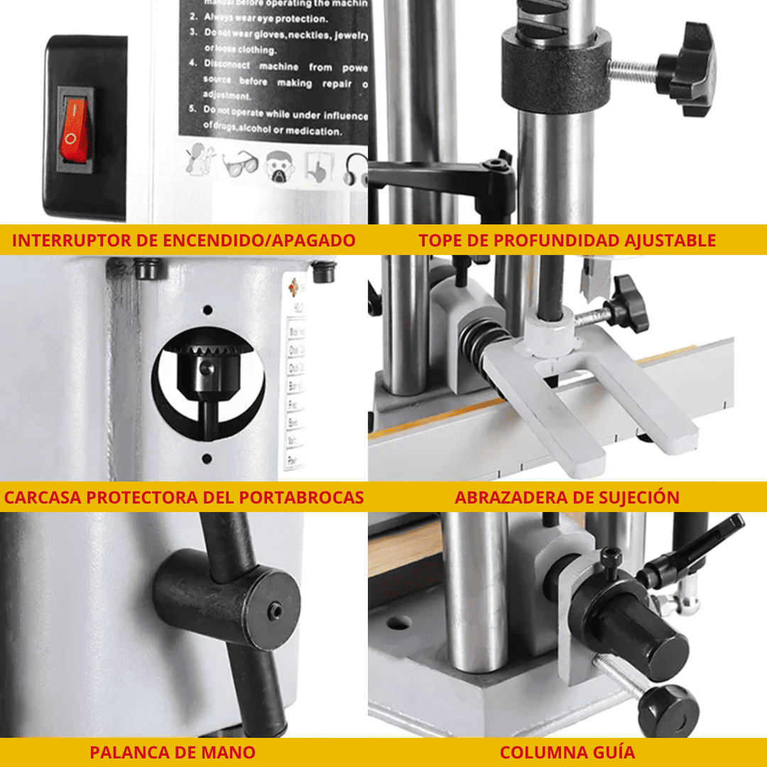 Máquina Escopleadora 3 en 1 para Perforacion Cuadrados 6 A 16mm -COD:100342