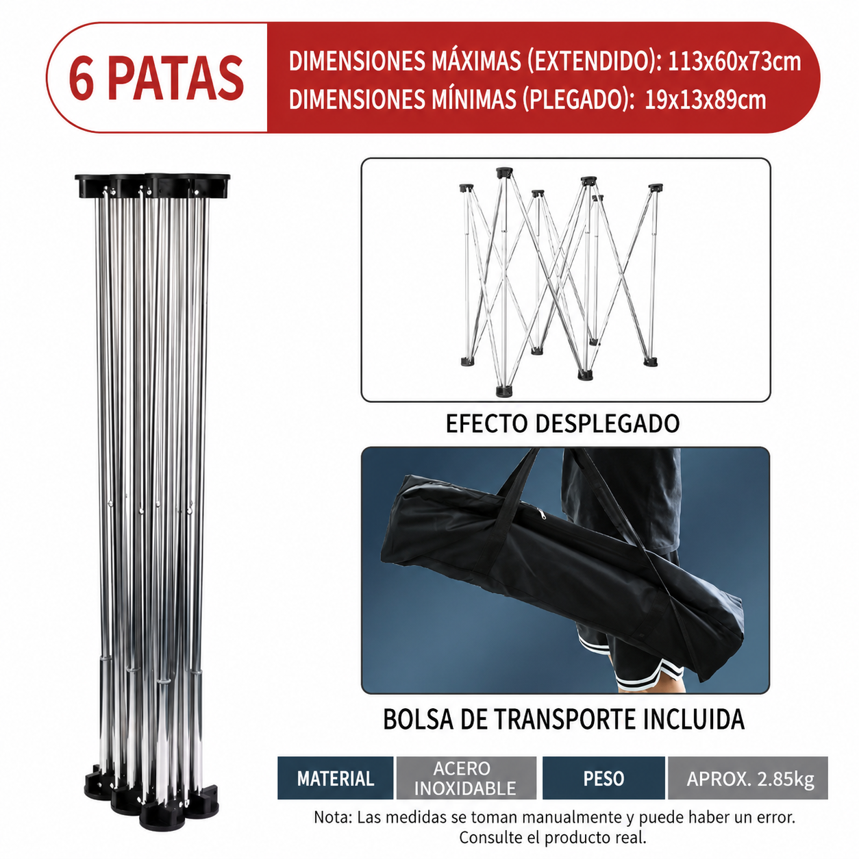 MESA DE TRABAJO TIPO CABALLETE PLEGABLE - COD:100350