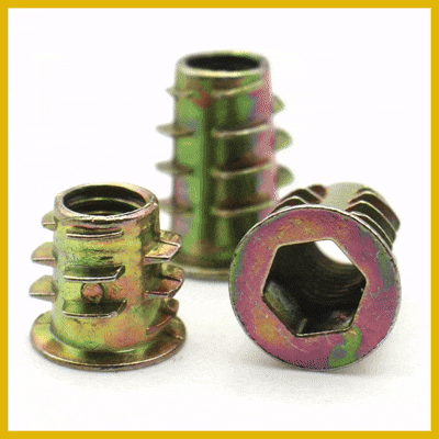 TUERCAS DE INSERCIÓN ROSCADAS 15MM – M6, M8 y M10 - (COD:100567 - 100569 - 100565)