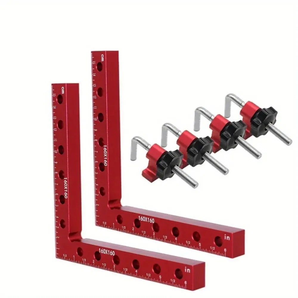 2 ABRAZADERAS ANGULO RECTO 6" ALUMINIO - COD:100004
