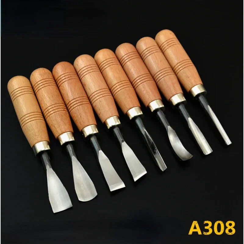 SET 8 GUBIAS PRO ACERADOS PARA TALLADOS - COD:100290