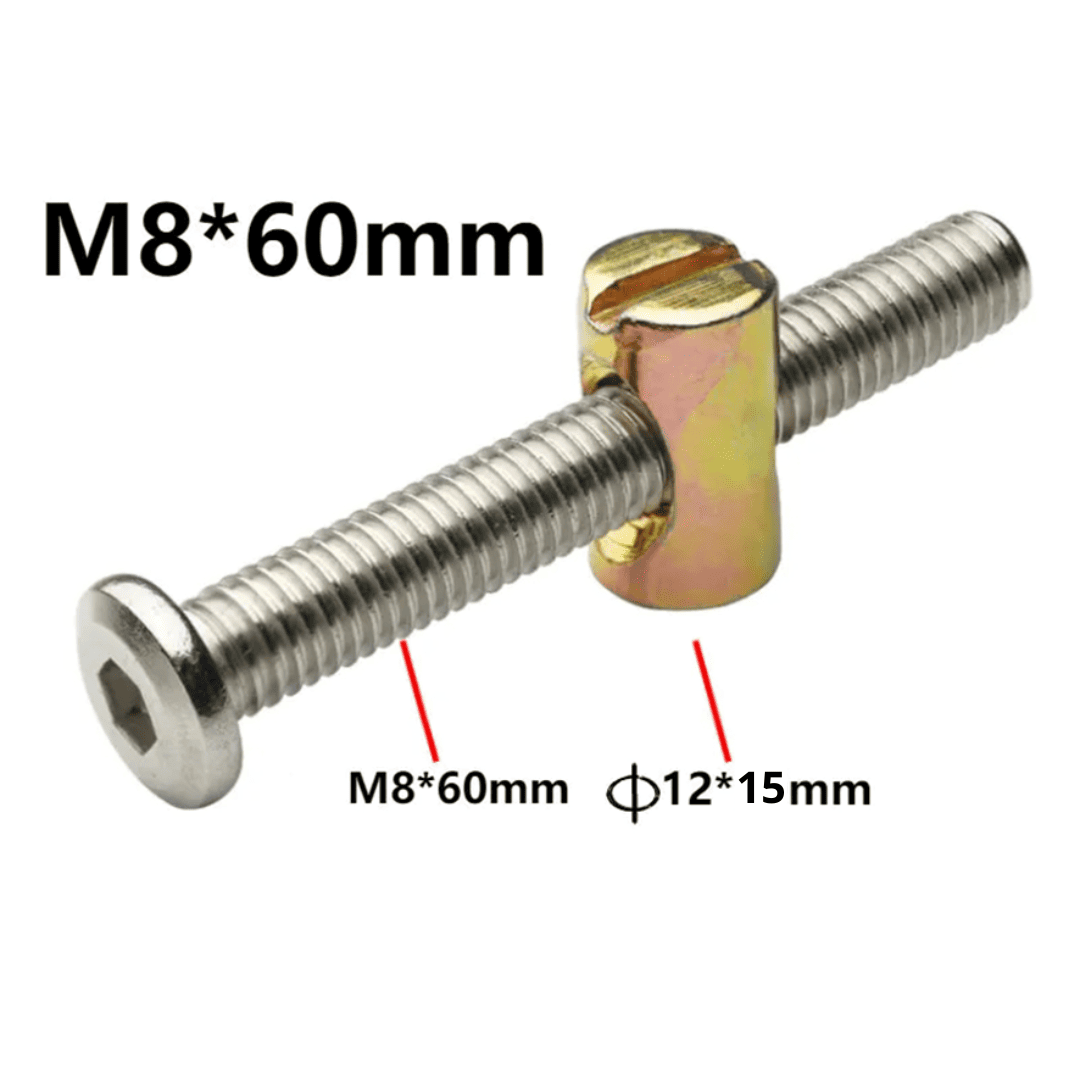 SET 2PCS PERNOS ENSAMBLES M8X60MM - COD:100371