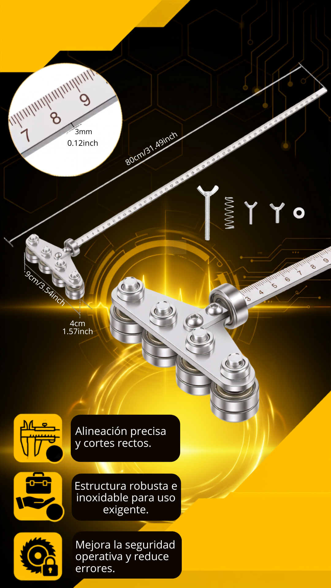GUÍA AJUSTABLE PRO PARA SIERRA CIRCULAR - COD:101029