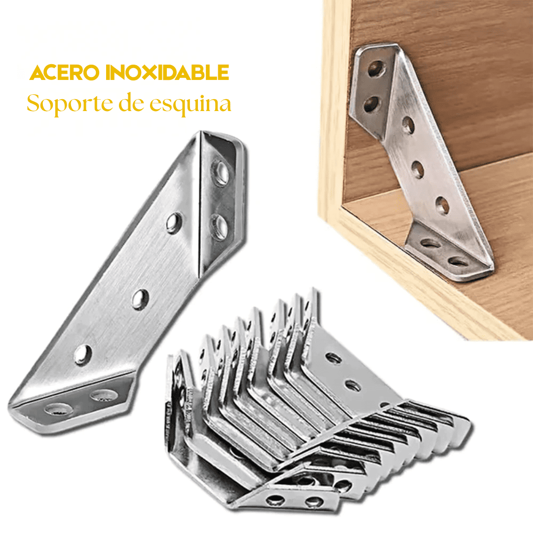 CONECTOR UNIVERSAL DE ESQUINAS EN ACERO INOXIDABLE- COD:100148