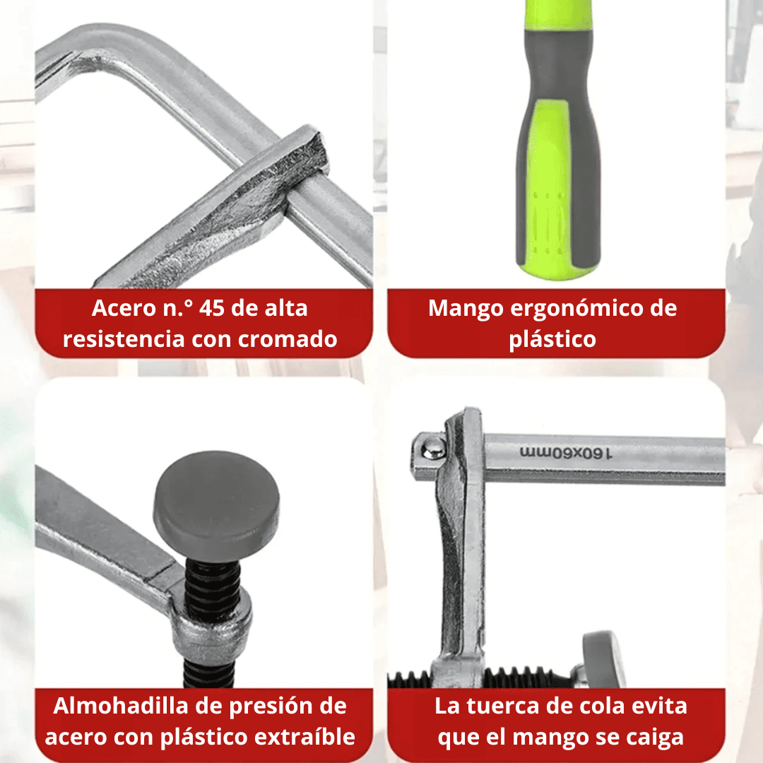 ABRAZADERAS DE RIEL GUÍA 200MM X 60MM - COD:100020