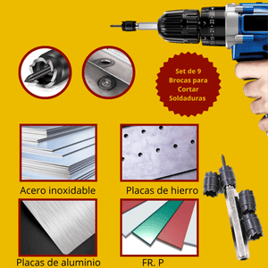 KIT 9 BROCAS PARA CORTAR PUNTOS SOLDADURA - COD:100317