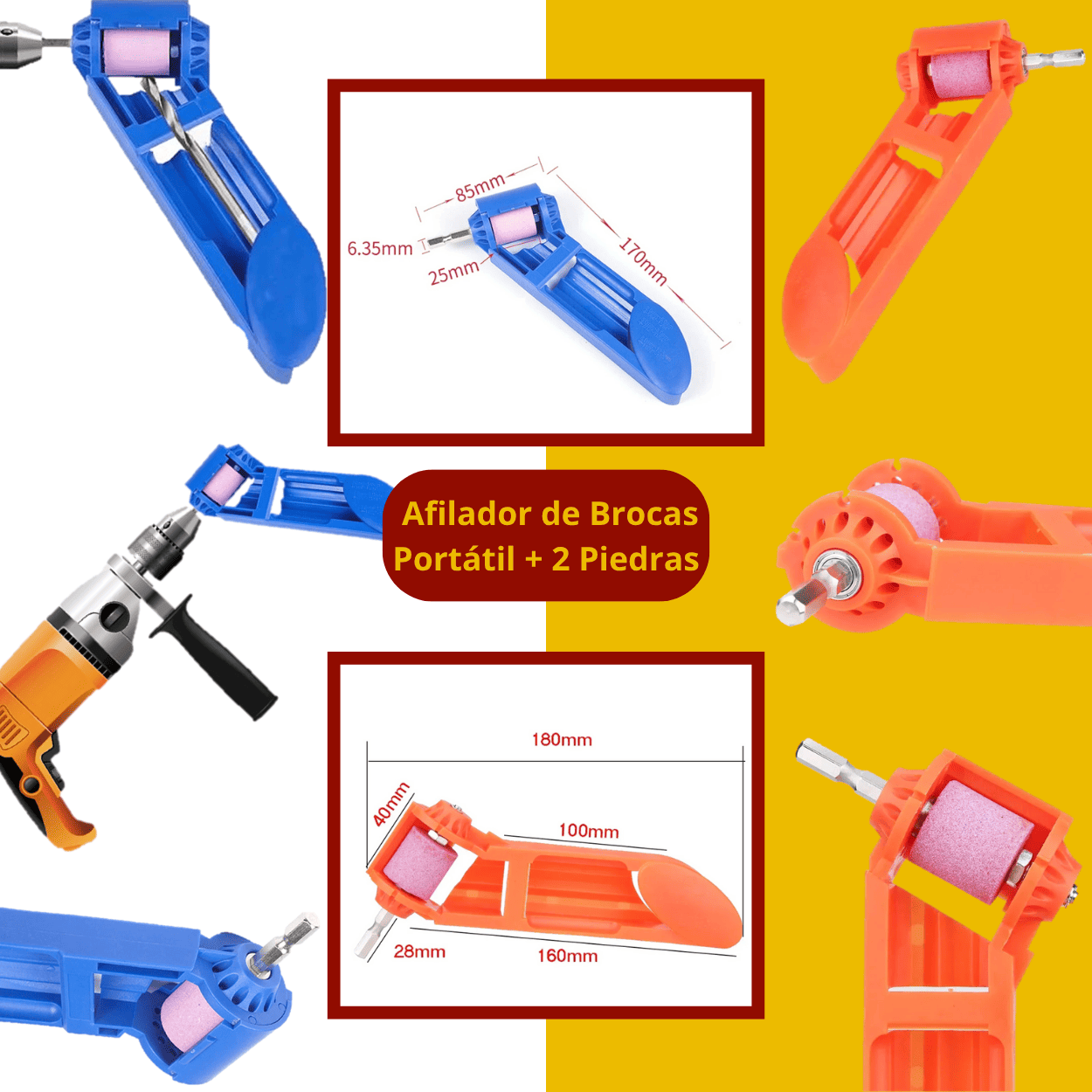 Afilador de Brocas + 2 Piedras - COD:100042