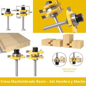 FRESA MACHIMBRADO RECTO VAST 1/4 - COD:100275