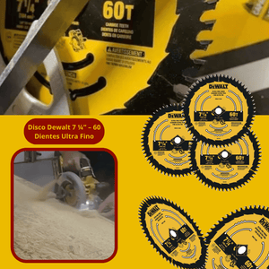 DEWALT ULTRAFINO DE 7 ¼ y eje 5/8 - 60 Dientes - COD:100185