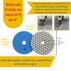 SET 6 DISCOS PULIDORES EN SECO DE 4“ - (COD:100195 - 100496)