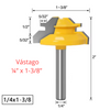 FRESA ¼ X 1-3/8 ENSAMBLE DE 45° & FRESA ¼ X 1-1/2  ENSAMBLE DE 45° - COD:100280 - 100279
