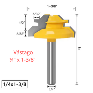 FRESA ¼ X 1-3/8 ENSAMBLE DE 45° & FRESA ¼ X 1-1/2  ENSAMBLE DE 45° - COD:100280 - 100279