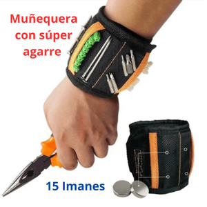 PULSERA MAGNÉTICA PRO  DE 15 IMANES Y BOLSILLO EXTRA - COD:100422