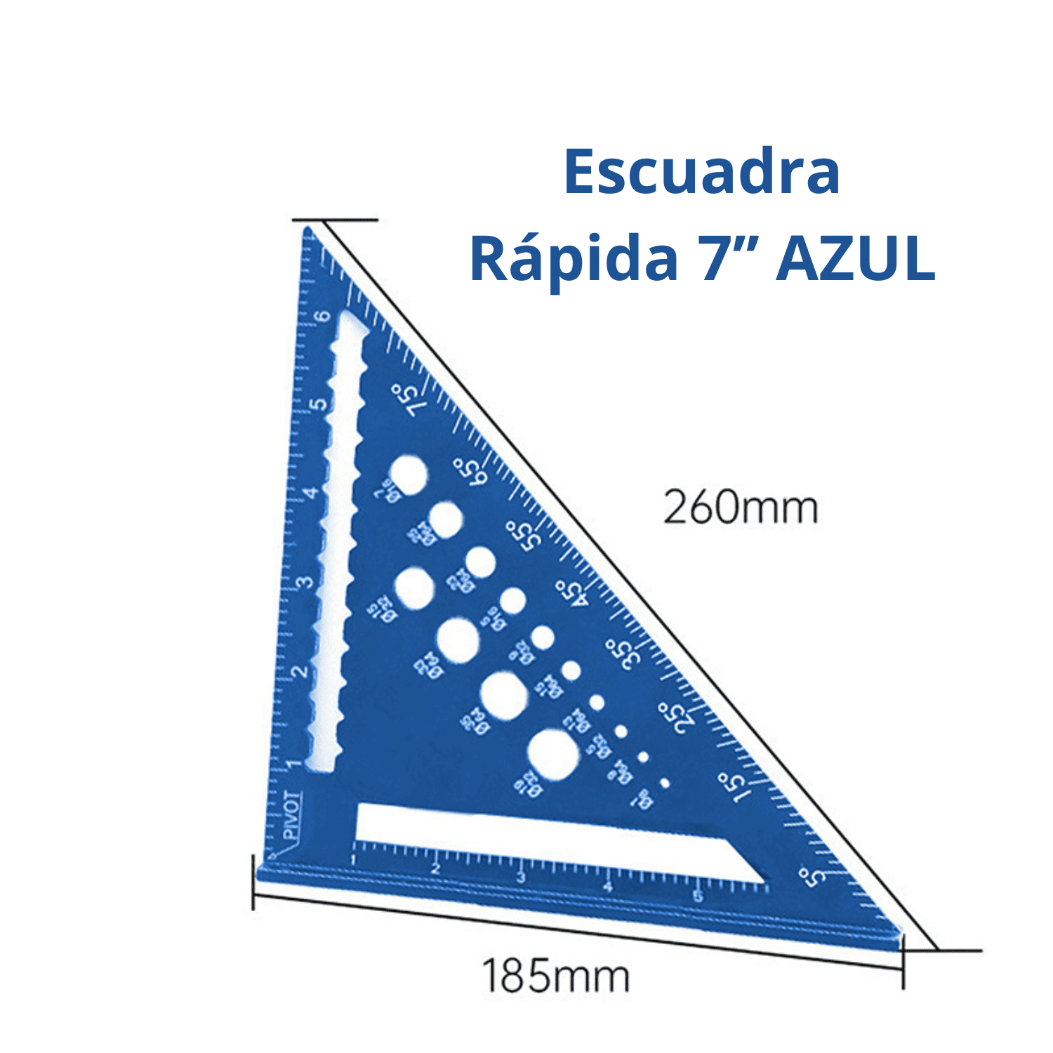 Escuadra Rápida 7’’ con Localizador de Brocas 3-15mm - (COD:100220 - 100221 - 100219)