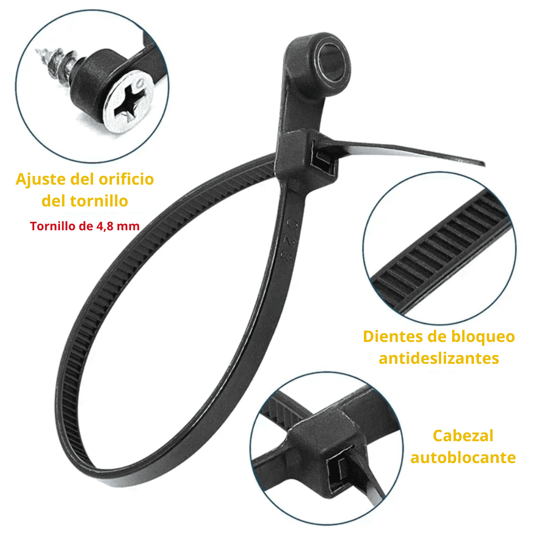 PRECINTOS NYLON CON SISTEMA ANCLAJE - COD:100405