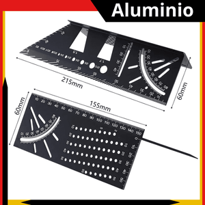ESCUADRA 3D MULTIUSO ABS - ALUMINIO - COD:100206 - 100209