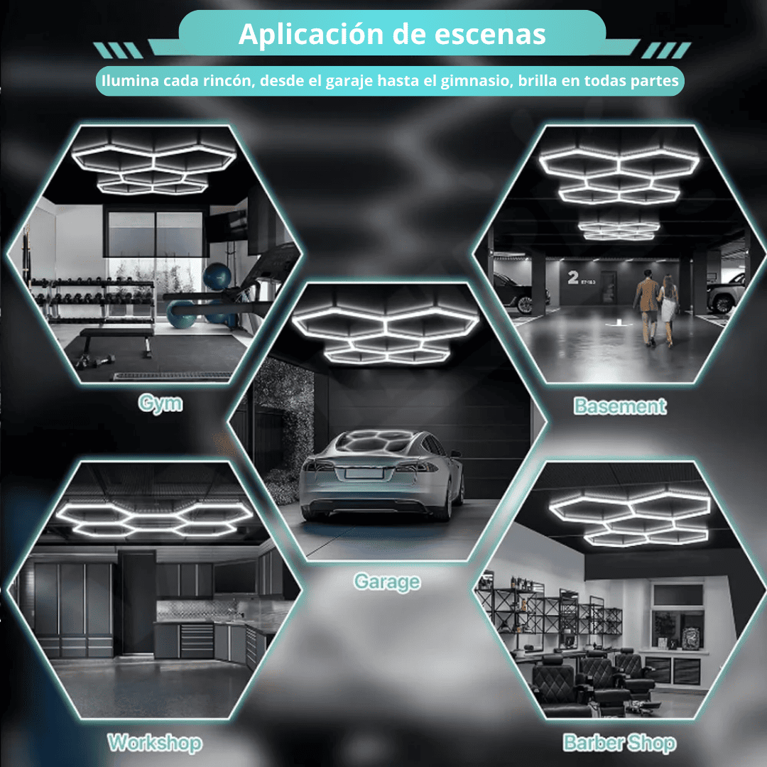 LUZ LED HEXAGONAL DE 24PCS - COD:100608
