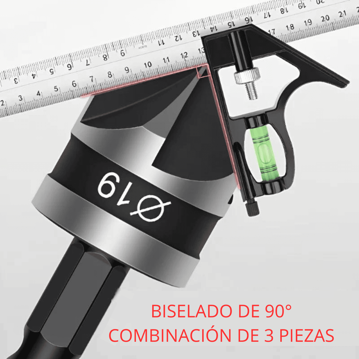 SET 3 AVELLANADORAS PARA METAL – 12 mm / 16 mm / 19 mm - COD:100479