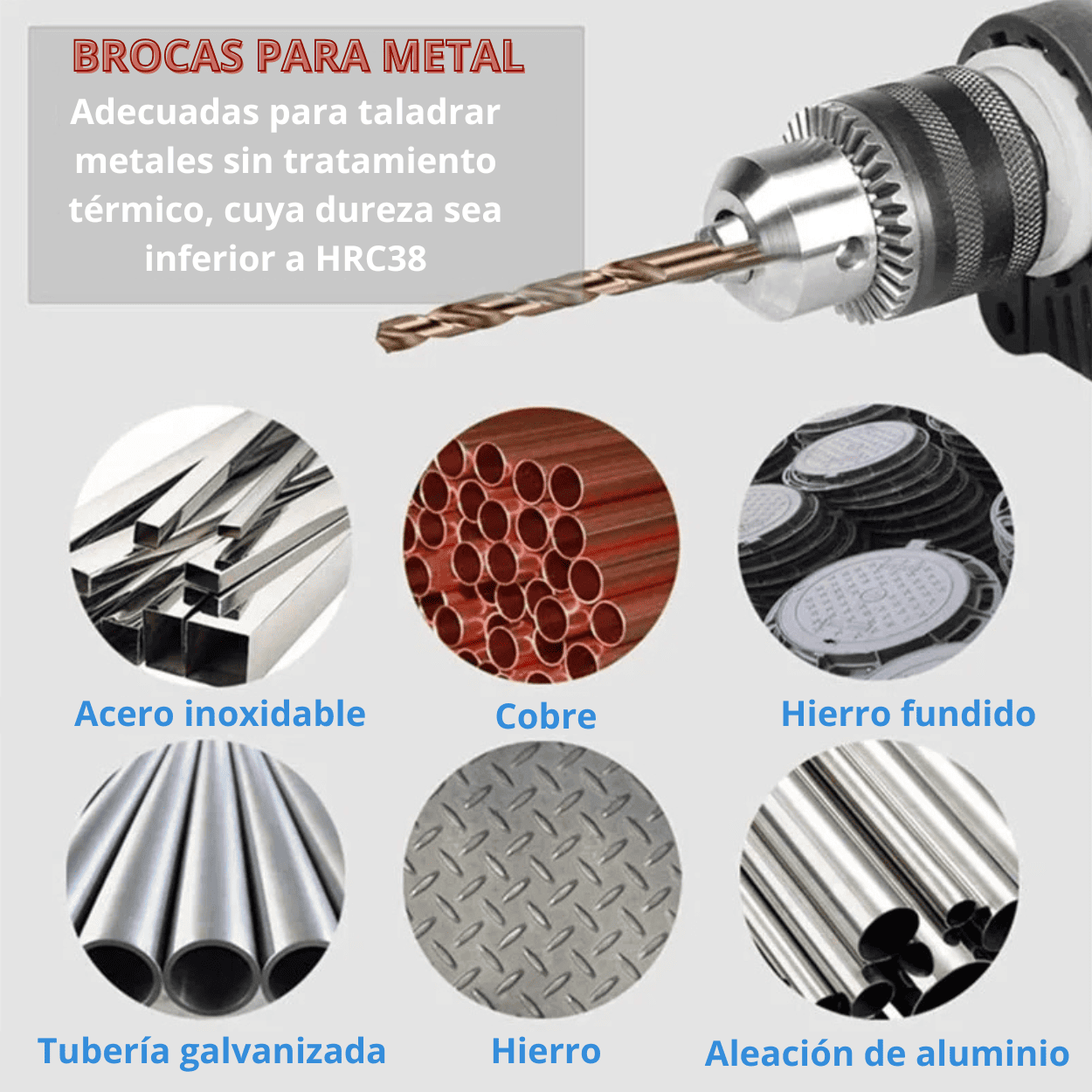 SET 19 BROCAS DE ACERO COBALTO M35 - COD:100477