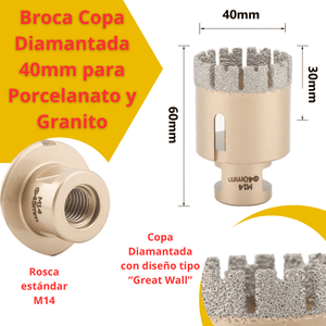 Copa Diamantada Oro  35mm & 40mm - (COD:100089 - 100090)