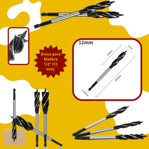 Broca para madera de 1/2 (12 mm) – COD:100115