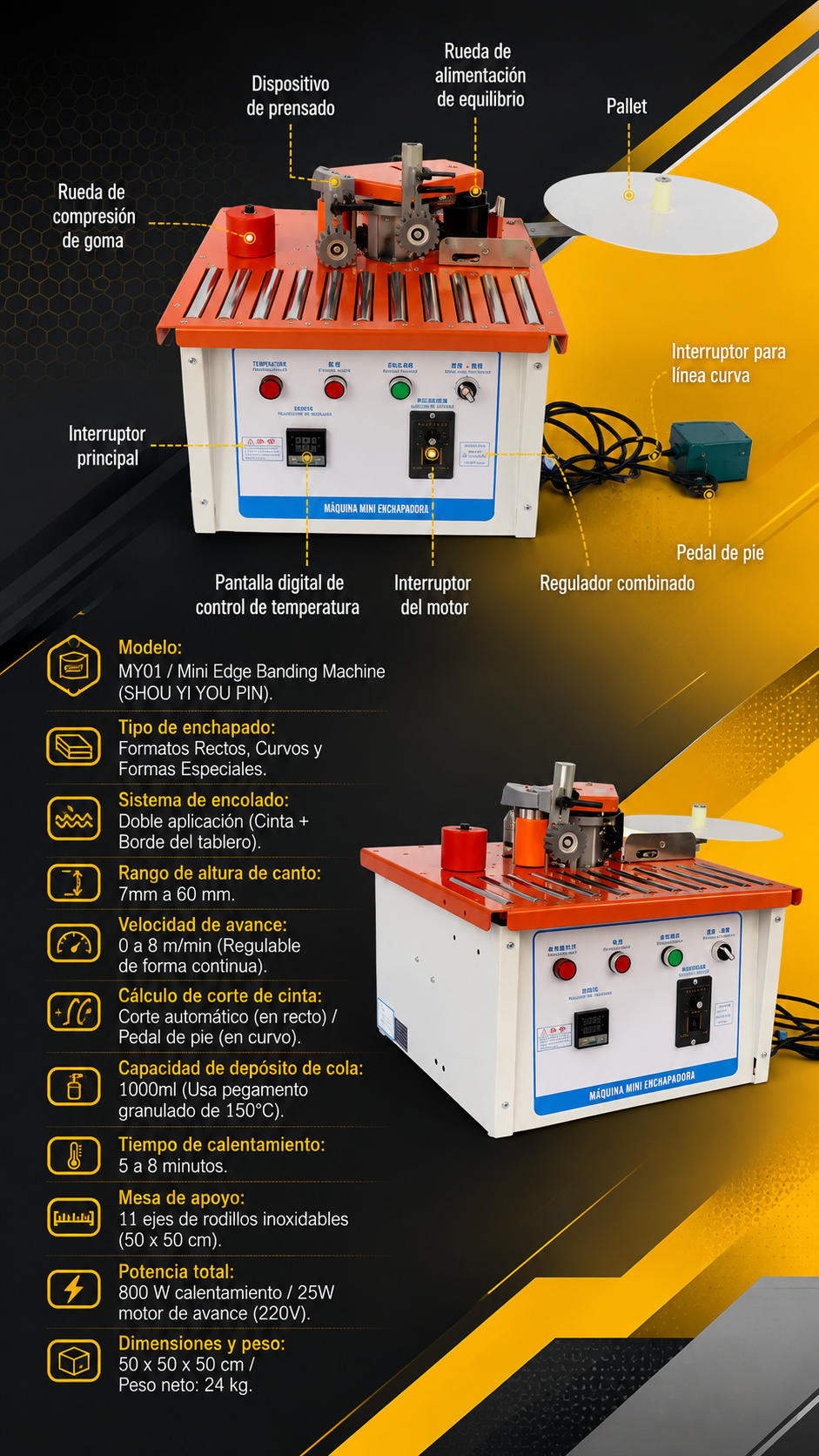 CANTEADORA MANUAL MY01 - COD:100203