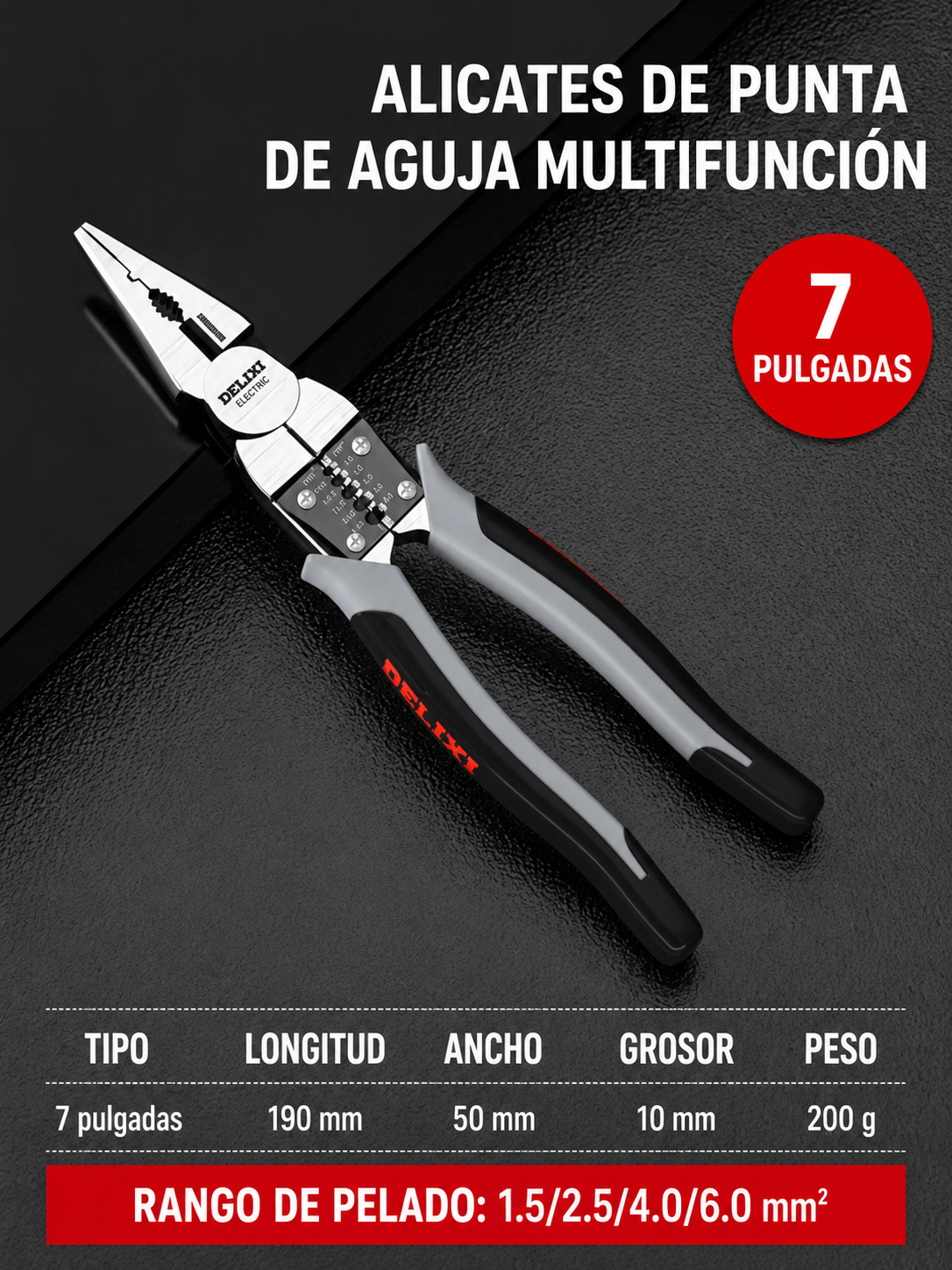 ALICATE MULTIFUNCIONAL DE 7 A 9“ - 100050