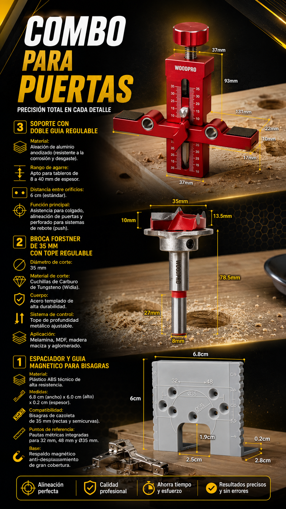 COMBO PARA PUERTAS - (100999 - 100755 - 100109)