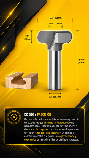 Fresa para Manillas ½ x 35mm - 101015