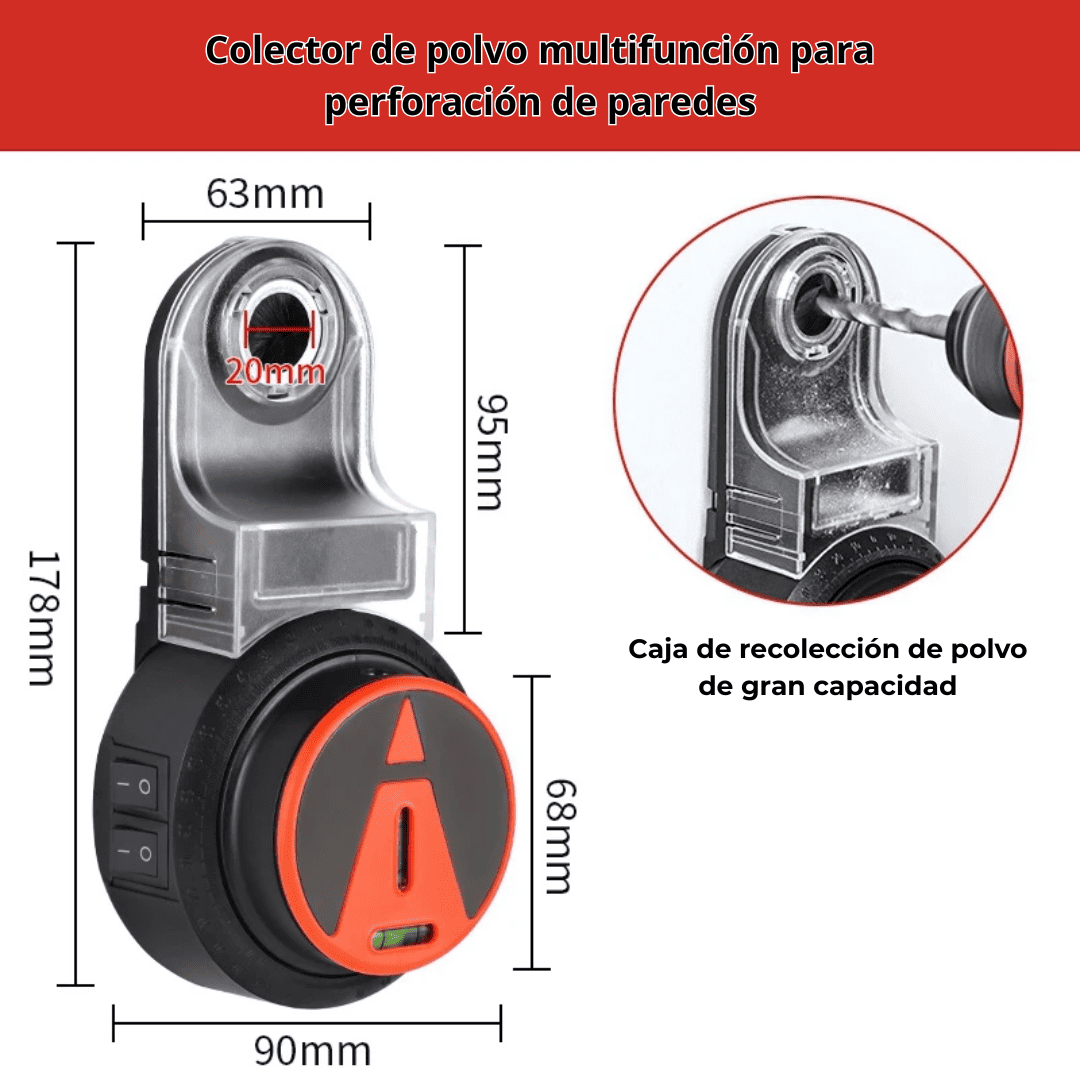 COLECTOR DE POLVO CON NIVEL LASER - COD:100616