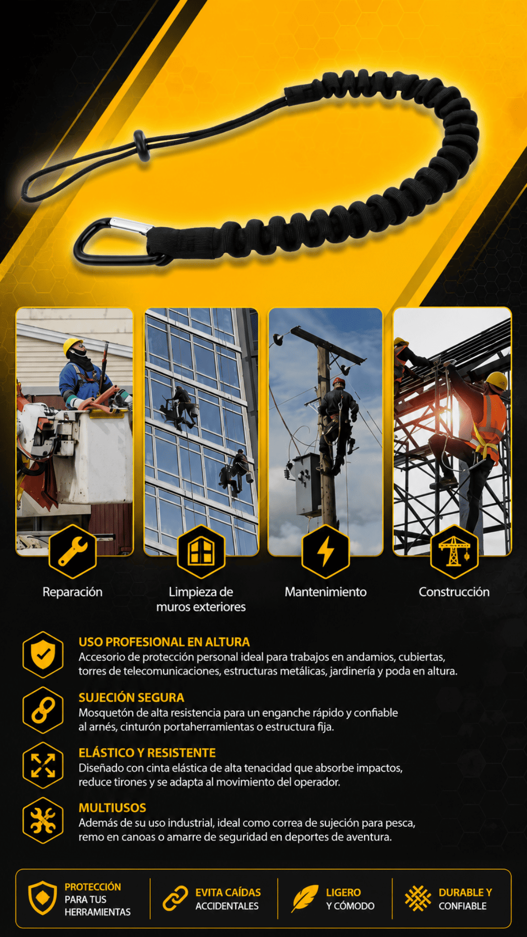 CORDON ANTICAIDAS PARA HERRAMIENTAS Y TALADROS - COD:101016