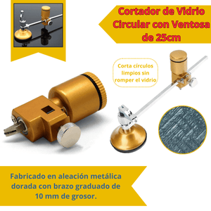 CORTADOR DE VIDRIO  FORMA CIRCULAR 25CM - COD:100154