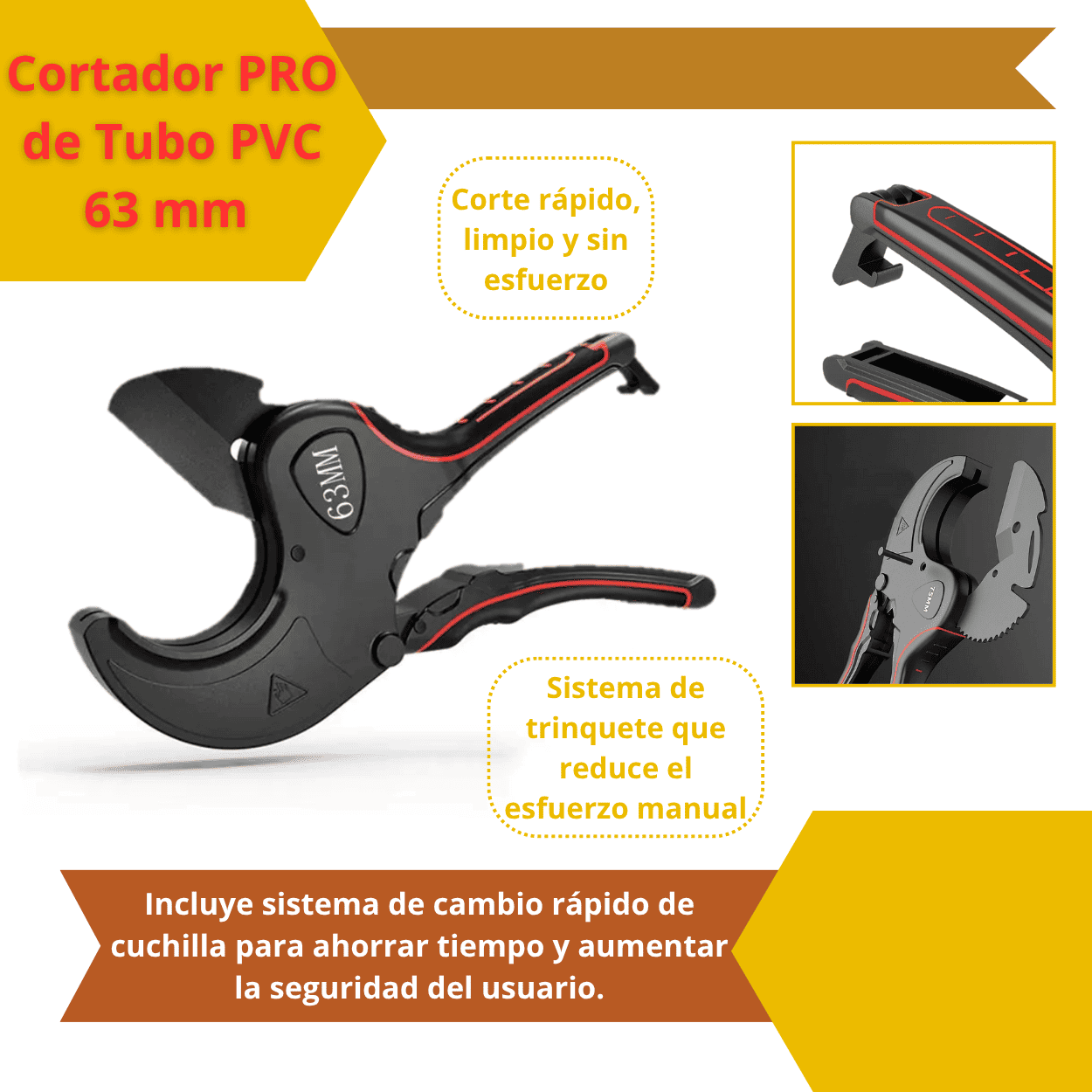 CORTADOR PRO DE TUBO PVC 63MM - COD:100160